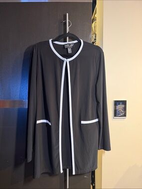 Frank Lyman Design Black Jacket with White Trim